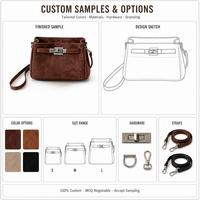 Sac à bandoulière carré mini en daim marron pour femme avec fermoir métallique, sac à main portable tendance pour l'été, l'automne et l'hiver