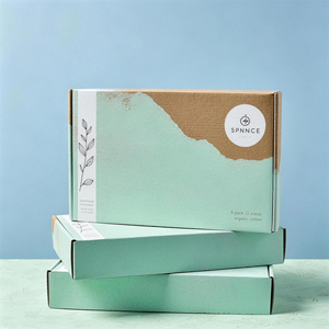 Organic Cotton Pad Box 9 <b>Pack</b> 3 Sizes Eco-Friendly Rigid Packaging Rectangle Kraft Paper Design - Product Image 1