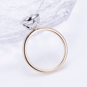 Bague solitaire en diamant de laboratoire ovale de 2,2 carats, or jaune 14 carats, CVD HPHT, personnalisation MSR-1296 - Product Image 3