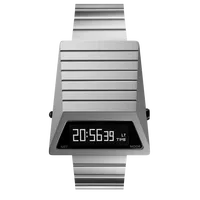 Jam Tangan Sport Digital LED Gaya Retro Punk Pria 2025 Casing Baja Tahan Karat Tahan Air Desain Vintage Computron Fitur Alarm