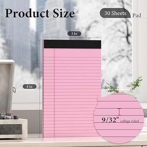 Pastiglie legali 5 "X 8", pastiglie con lettere e Legal Legal, 30 fogli Per piccoli blocchi di scrittura <span class=keywords><strong>5x8</strong></span> Per scuola, casa, ufficio, azienda - Product Image 2