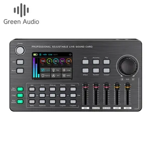 GAX-HK668 전문 팟캐스트 오디오 인터페이스 사운드 카드 K 노래 녹음 여러 이퀄라이제이션 모드