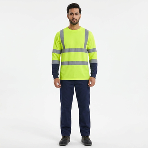 Camisetas de Seguridad Transpirables de Alta Visibilidad con Diseño Moderno, Logotipo Personalizado, Impresión Digital y Cinta Reflectante, Venta al Por Mayor - Product Image 1