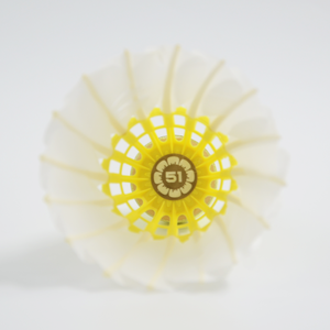 Volant de <span class=keywords><strong>badminton</strong></span> Dmantis D51 en plumes d'oie, hybride 3 en 1, vitesse 75-78, jaune fluorescent, blanc naturel, durable, stable, vente en gros - Product Image 3