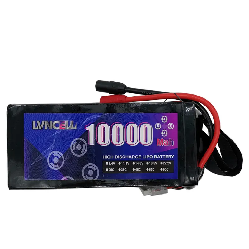 Mehrweg Lvncell Baterai 10000 Mah 22.2V 6S Baterai Lipo Isi Ulang untuk Pertanian Drone