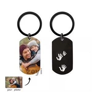 Llavero con Logotipo Personalizado, Imagen, Texto, Fecha, Colgante Militar, Regalos Conmemorativos para <span class=keywords><strong>Pascua</strong></span>, Mensaje con Foto Personalizada y Fecha - Product Image 2