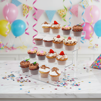 Présentoir en acrylique pour figurines, jouets, cupcakes, desserts, parfums et cosmétiques