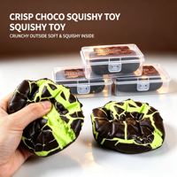 Jouets créatifs à texture croustillante, jouets amusants en forme de chocolat, jouets à presser et à rebondir pour soulager le stress