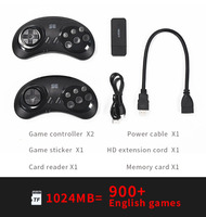 Consola de Videojuegos Retro de 16 Bits Inalámbrica para Sega Genesis, Consola Retro con 913 Juegos
