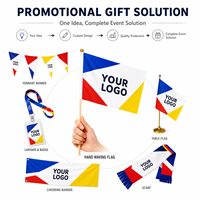 Drapeau à main personnalisé imprimé pour supporters de football de tous pays, accessoires pour événements sportifs, drapeau national à agiter à la main
