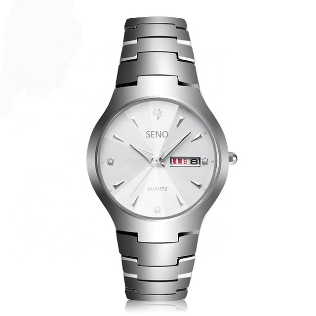 ODM 2023 New Design Bracelet White Dial Valentine Men Alloy High Quality Stainless Steel Black Movement Wrist Quartz Watch