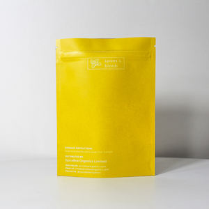 Matières organiques d'épices papier kraft stand up fermeture éclair sac d'emballage avec fenêtre transparente - Product Image 3