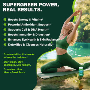 OEM organik <span class=keywords><strong>Spirulina</strong></span> Chlorella Gummies dengan Protein, asam Amino, klorofil, b-kompleks, mineral untuk sel, energi & kekebalan - Product Image 6