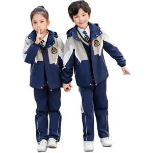 Fashion Sports Style Kids Kindergarten Customized School Tracksuit Uniforms