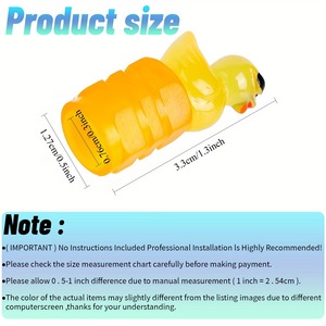 Glow In Dark Duck Valve <b>Caps</b> <b>For</b> <b>Car</b> Tire Green Yellow Screw On Type Auto <b>Dust</b> <b>Cap</b> - Product Image 3