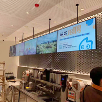 Tableau de menu numérique haute luminosité de 55 pouces et machine publicitaire à écran LCD Restaurant mural avec télécommande