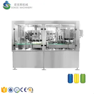 Automatic Beverage machinery small canned CSD cold juice drinks filling machine