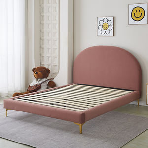 Nouveau Lit Double Rembourré Style Crème Minimaliste Italien 2025 – Cadre de Lit King Size de Luxe pour Chambre à Coucher – Mobilier de Maison - Product Image 4