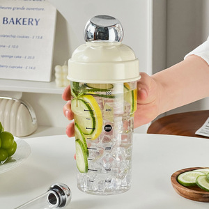 Cocktail Shaker Cup With Measurement Marks 500Ml Plastic For Cocktail Making And Drink Mixing - Product Image 2
