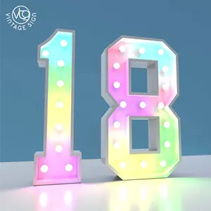 Factory Direct Bulb Letters Marquee Light Up Numbers With Good Quality