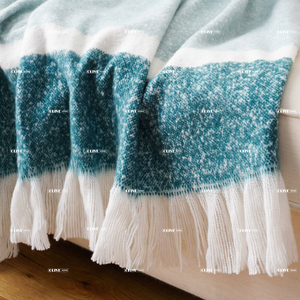 Couverture tissée de qualité supérieure à faible MOQ avec franges, couleur heather, vente en gros, jeté décoratif pour salon, chambre et maison - Product Image 2