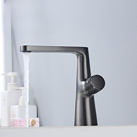 Robinet de lavabo monocommande en laiton massif à montage sur plan, multifonctionnel, durable, résistant à la corrosion, pour eau chaude et froide, vente en gros