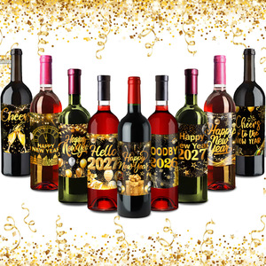Etichette Decorative Non Adesive per Bottiglie per Festa di <span class=keywords><strong>Capodanno</strong></span> 2027, per Bottiglie e Bicchieri nella Notte di <span class=keywords><strong>Capodanno</strong></span> - Product Image 4