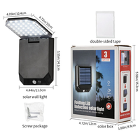 Lampe solaire murale pliable avec détecteur de mouvement PIR, faisceau de 120 degrés, moderne, pour la sécurité du jardin, extérieur