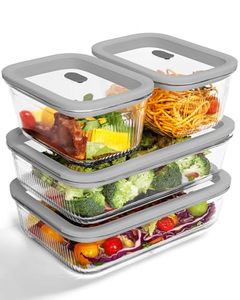 Bandeja de Vidrio para Pizza de Gran Capacidad, Apta para Horno, con Tapón de Aire y Tapa de Vidrio, para Almacenamiento de Alimentos - Product Image 2