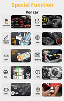 HAMZOR 666 Scanner de diagnostic automobile OBD2, outil de diagnostic de tous les systèmes pour véhicules 12V/24V