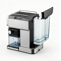 Anbolife - Cafetera Espresso Eléctrica Semiautomática de 20 Bares, Acero Inoxidable, con Molinillo Incorporado, Programable Táctil, para Hotel o Tienda