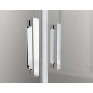 Cabine de douche à trois côtés avec ouverture de livre pliable, chromé anti-calcaire transparent H.190, dimensions fixes 77.5-80 + porte 98.8 - Product Image 3