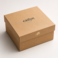 Boîte cadeau en papier rigide haut de gamme personnalisée, écologique, avec finition dorée, pour les marques de vente au détail