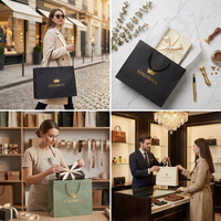 Sac de shopping en papier personnalisé de luxe avec logo, impression dorée élégante, emballage personnalisé pour boutique de détail pour marque de mode