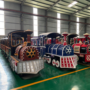 Tren Eléctrico Adaptativo Todo Terreno sin Rieles de Acero para Parques Temáticos y Centros Comerciales, Uso en Exteriores para Turismo - Product Image 4
