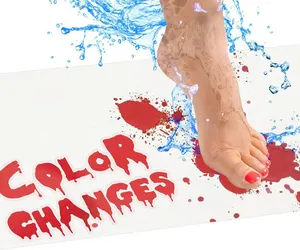 เสื่ออาบน้ำลายเลือดแดงฮาโลวีนเปลี่ยนสีได้อย่างรวดเร็วแห้งเร็ว