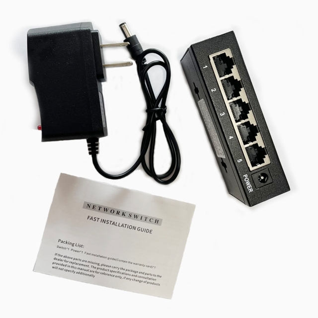 1000M Desktop Network Switch RJ45 Gigabit Ethernet 5 Port HUB for Household Computer Safety As Ethernet Splitter