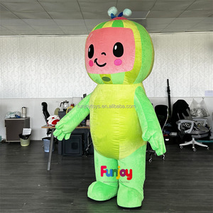 Disfraces <span class=keywords><strong>de</strong></span> Mascota <span class=keywords><strong>de</strong></span> sandía <span class=keywords><strong>de</strong></span> felpa inflable para adultos frutas personaje Animal caminar Cosplay vestidos <span class=keywords><strong>de</strong></span> fiesta - Product Image 2