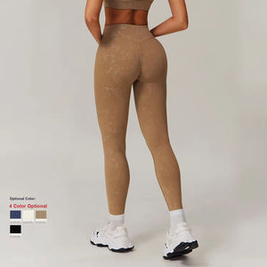 तंग त्वरित शुष्क उच्च कमर बट लिफ्ट, कस्टम लोगो कसरत चलाने वाली महिला जिम फिटनेस खेल पैंट योग लेगिंग - Product Image 3