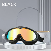 Masque de natation Revêtement miroir Anti-buée Imperméable Équipement de natation Grand cadre Lunettes de natation Adulte