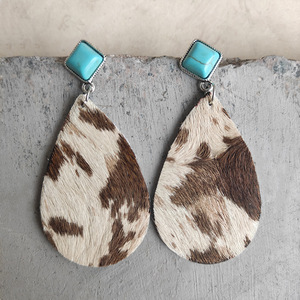 Pendientes Colgantes Geométricos Vintage de Moda con Turquesa para Mujer UIONEN 2306 - Product Image 5