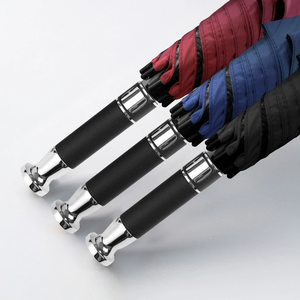 luxury brand Custom logo Heavy Duty Golf <b>Umbrella</b> silver premium handle high density Fabric for Golfing - Product Image 3