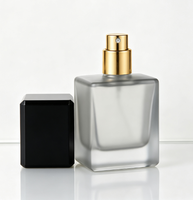 Flacon de parfum vide en verre transparent rechargeable avec vaporisateur pour emballage cosmétique