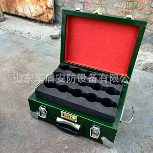 Caja a prueba de explosiones para minas, rectangular de metal con asas para almacenamiento de fuegos artificiales, diseño industrial, de una sola capa - Product Image 1