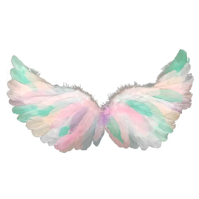 Children's Cherub Wings Props Girls' elves Photo Show Props White Feathers Adult Back Ornaments