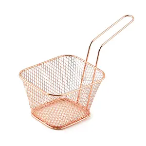 Multifunctional commercial stainless steel square frying basket food filter