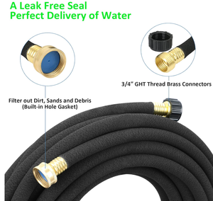Tubo Irrigazione a Goccia in Gomma da 7,6 m (25ft) 1/2'' <span class=keywords><strong>per</strong></span> Giardino, Bobina Avvolgitubo, Risparmia il 80% d'Acqua, <span class=keywords><strong>per</strong></span> Giardino Sotterraneo, Prato, <span class=keywords><strong>Orto</strong></span> e Aiuole - Product Image 4