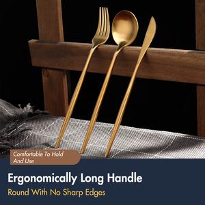 Couverts En Acier <span class=keywords><strong>Villeroy</strong></span> & <span class=keywords><strong>Boch</strong></span> Piemont 5 Pièces Couverts De Mariage Original En Vrac Or Vente Chaude Couverts En Acier - Product Image 2