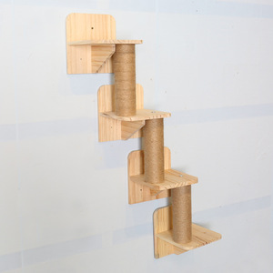 Support mural DIY <span class=keywords><strong>pour</strong></span> <span class=keywords><strong>chat</strong></span>, personnalisable, en bois massif, avec nid mural, plateforme de saut et capsule spatiale, <span class=keywords><strong>pour</strong></span> usage domestique et café <span class=keywords><strong>pour</strong></span> chats - Product Image 3