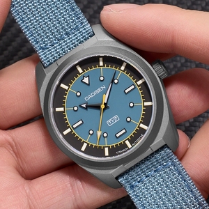 Reloj Mecánico Automático de Titanio <span class=keywords><strong>CADISEN</strong></span> 8246 TI-7 Autodyne 2026, Reloj de Pulsera de Lona con Movimiento MIYOTA 8215, Luminoso e Impermeable - Product Image 2